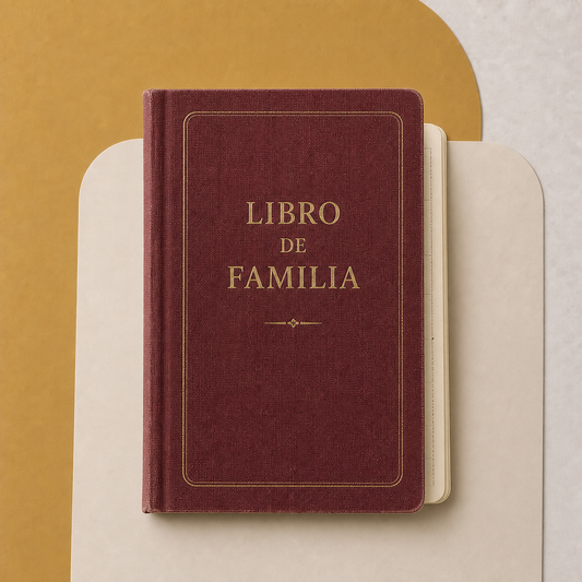 Libro de familia español en formato libreta para traducción jurada