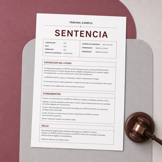 Sentencia judicial española de ejemplo para traducción jurada